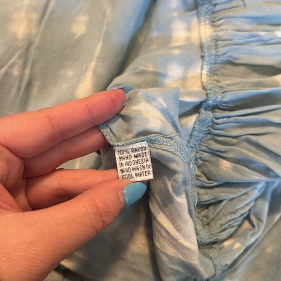Revolve Tiare Hawaii Hana Grey Blue Smoke Tie Dye Dress Size One Size - Picture 7 of 7